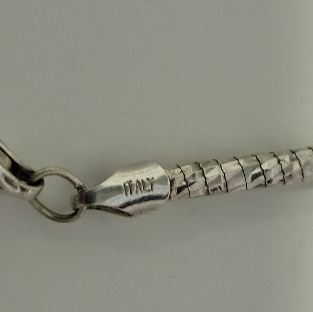 Italy Solid Sterling 16" Cable Choker Vintage